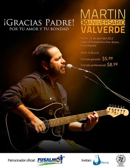Martin Valverde en concierto.