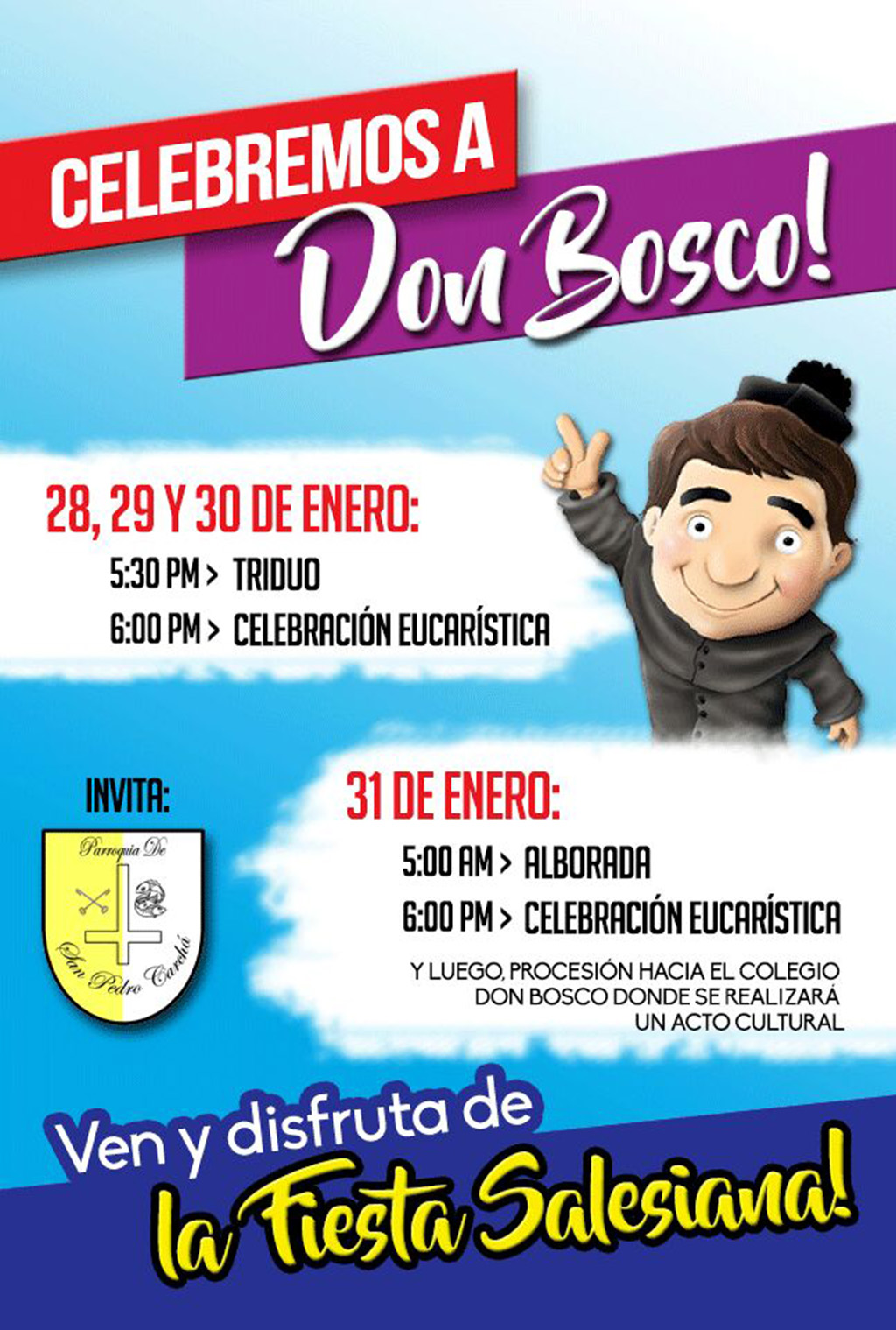 Fiesta de Don Bosco en Carchá 