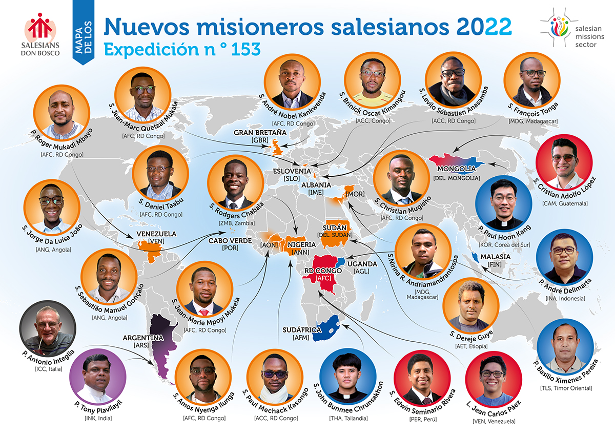 Nuevos Misioneros 2022 mapa
