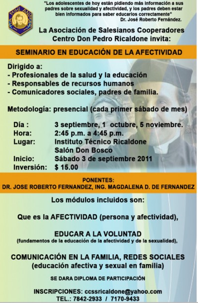 Seminario de educaci&oacute;n en la Afectividad. 