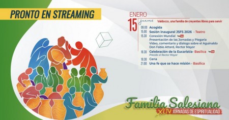 Primer d&iacute;a de las JEFS 2026 en Valdocco, con la sesi&oacute;n inaugural, la presentaci&oacute;n del Aguinaldo y la celebraci&oacute;n eucar&iacute;stica presidida por el Rector Mayor.