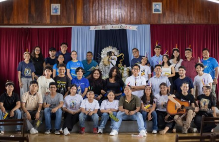 J&oacute;venes del Movimiento Juvenil Salesiano celebran con fervor mariano y alegr&iacute;a la Pur&iacute;sima Nacional en Masaya.