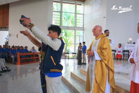 El padre Walter Jara recorrió la Obra Salesiana de Tegucigalpa como parte de la visita de animación que está realizando en Centroamérica.