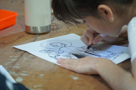 El primer encuentro de monaguillos finalizó con divertidas dinámicas: coloreando la imagen de Don Bosco, jugando y compartiendo una refacción.
