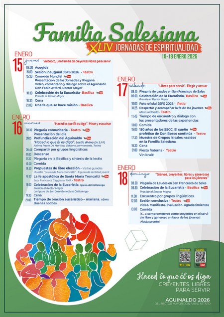 En enero de 2026, la Familia Salesiana vivirá en Turín las XLIV Jornadas de Espiritualidad, un encuentro de fe y renovación al estilo de Don Bosco.