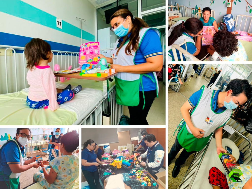 Los niños del hospital Bloom  recibieron con entusiasmo los juguetes recaudados.