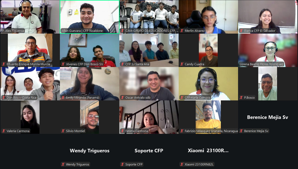 Captura del encuentro virtual del Foro Juvenil CAM, donde j&oacute;venes de Centroam&eacute;rica compartieron sus inquietudes y esperanzas.